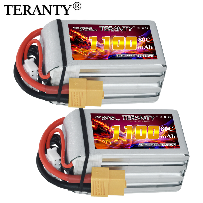 Drone Battery Lipo - TERANTY 4S 1100mAh 80C/160C Lipo Batterij