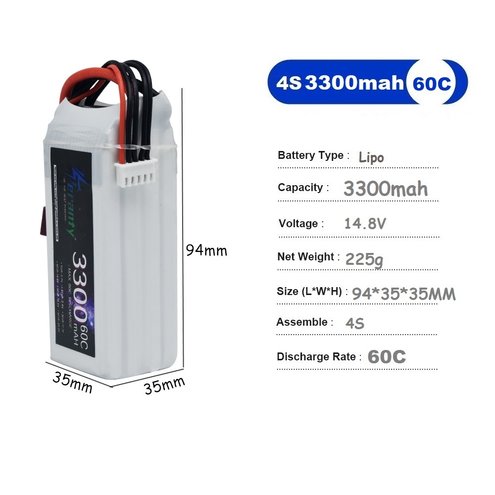 Lipo Oplaadbare Batterij 4S 33 - Drone Battery Lipo recensie en prijs