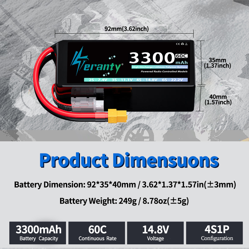 TERANTY 4S 3300mAh Lipo Batter - Drone Battery Lipo recensie en prijs