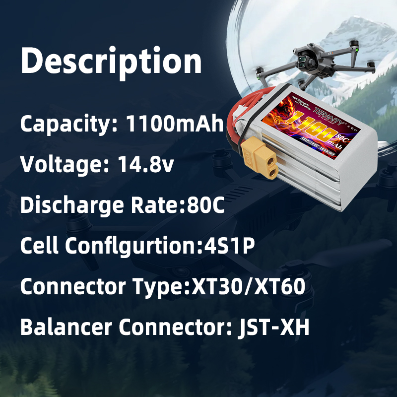 TERANTY 4S 1100mAh 80C/160C Li - Drone Battery Lipo recensie en prijs